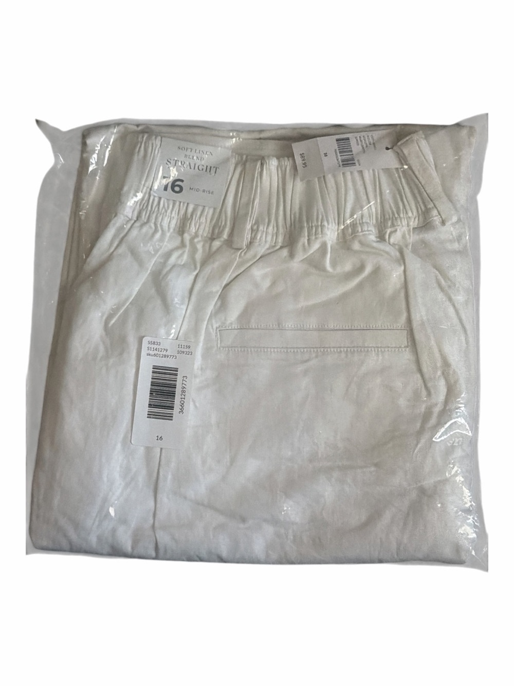Lane Bryant White Linen Blend Wide-Leg Pants Women Size 16 - Picture 4 of 5